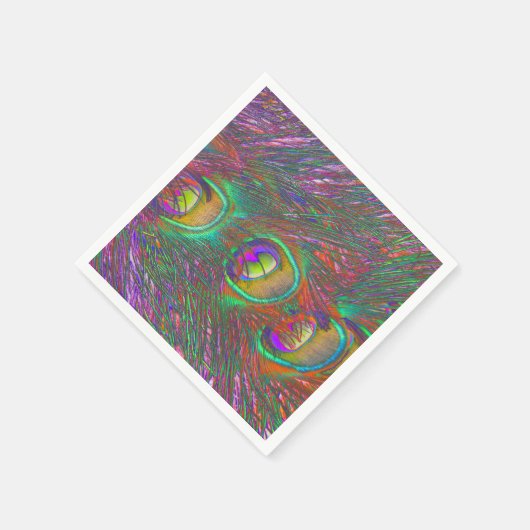 kersttinsel Peacock Feathers Servet (Hoek)