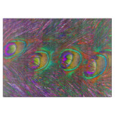 kersttinsel Peacock Feathers Snijplank (Voorkant)