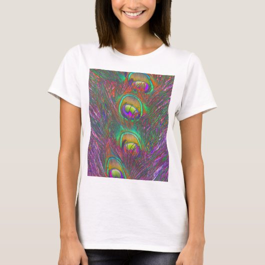 kersttinsel Peacock Feathers T-shirt (Voorkant)