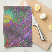 kersttinsel Peacock Feathers Theedoek (Quarter Fold)