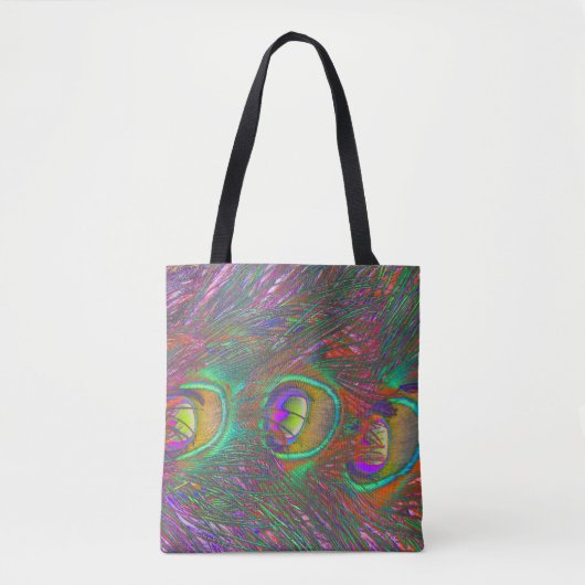 kersttinsel Peacock Feathers Tote Bag (Voorkant)