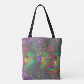 kersttinsel Peacock Feathers Tote Bag (Achterkant)