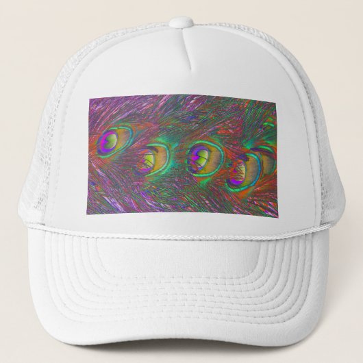 kersttinsel Peacock Feathers Trucker Pet (Voorkant)