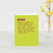 Kersttip: truc voor slechte kinder grap kaart (Gele Bloem)