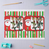 Kersttissue Paper, Santa, Elf Tissuepapier (Craft)