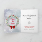 kersttlest Angel & Kat Jouw tekst Feestdagen Kaart (Binnen)