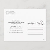 Kersttoekomst Mr en Mrs Photo Save the Date Feestdagenkaart (Achterkant)