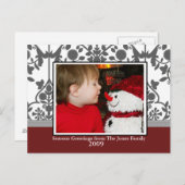 kersttoilet feestdagenkaart (Voorkant / Achterkant)