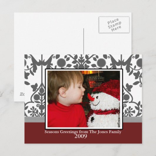 kersttoilet feestdagenkaart (Voorkant / Achterkant)