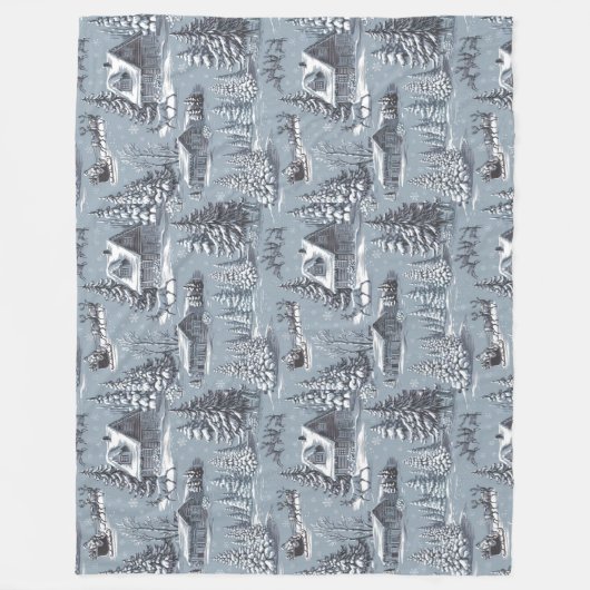 kersttoilet fleece deken (Voorkant)