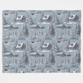 kersttoilet fleece deken (Voorkant (Horizontaal))