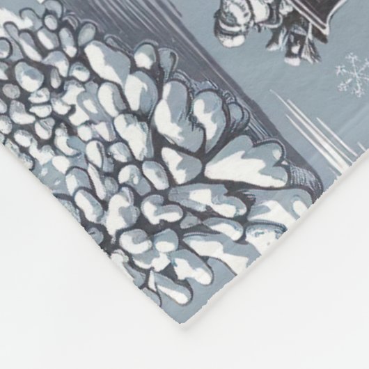 kersttoilet fleece deken (Hoek)