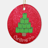 kersttoiletpapier - Covid 2020 Glitter Keramisch Ornament (Links)