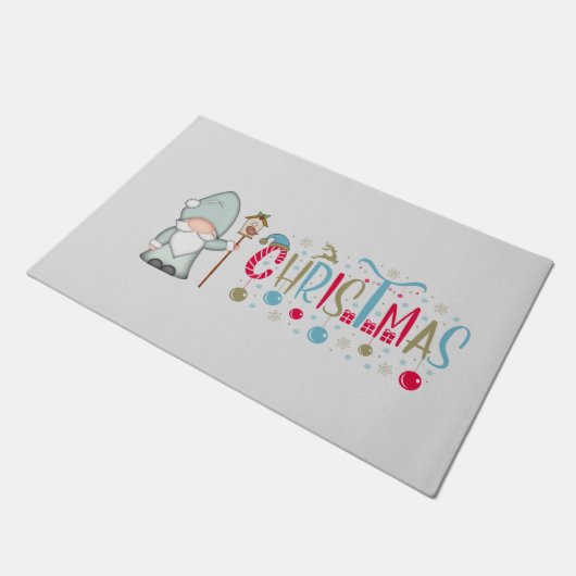 Kersttomte Gnome Deurmat (Schuin)