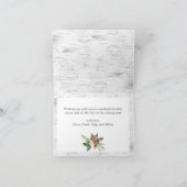 kersttong Birch Bark 3 PHOTO Greep Feestdagen Kaart (Binnen)