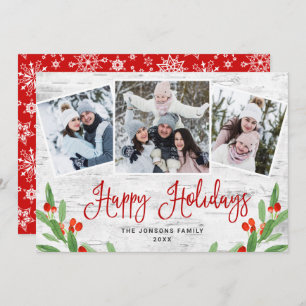 kersttong Birch Bark 3 PHOTO Greep Feestdagenkaart