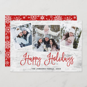 kersttong Birch Bark 3 PHOTO Greep Feestdagenkaart