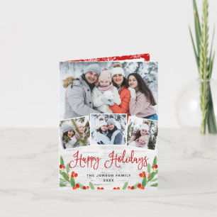 kersttong Birch Bark 4 PHOTO Greep Feestdagen Kaart