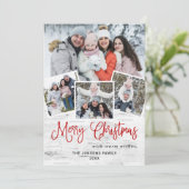 kersttong Birch Bark 4 PHOTO Greep Feestdagenkaart (Staand voorkant)