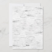 kersttong Birch Bark 4 PHOTO Greep Feestdagenkaart (Achterkant)