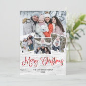 kersttong Birch Bark 4 PHOTO Greep Feestdagenkaart (Staand voorkant)