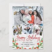 kersttong Birch Bark 4 PHOTO Greep Feestdagenkaart (Voorkant)