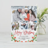 kersttong Birch Bark 4 PHOTO Greeting Holid Feestdagenkaart (Staand voorkant)