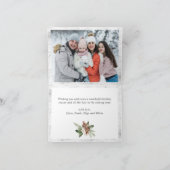 kersttong Birch Bark 5 PHOTO Greep Feestdagen Kaart (Binnen)