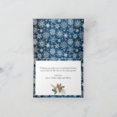 kersttong blauw hout 3-fotografie feestdagen kaart (Binnen)