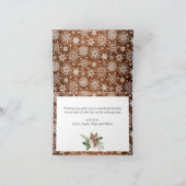 kersttong bruin hout 3-fotografie feestdagen kaart (Binnen)