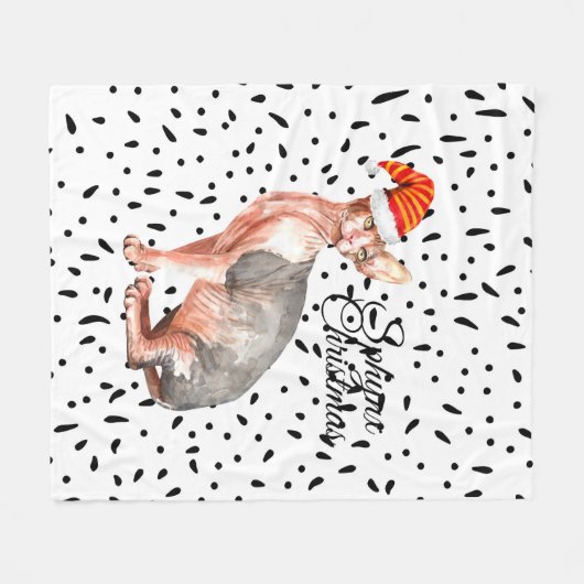 kersttong fleece deken (Voorkant (Horizontaal))