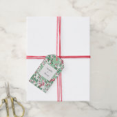 kersttong Mistletoe Waterverf met handbeschilderd Cadeaulabel (Met Touw)