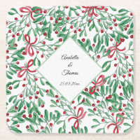 kersttong Mistletoe Waterverf met handbeschilderd