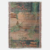 kersttong naaldbomen Pijnhout Deken (Voorkant Verticaal)