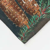 kersttong naaldbomen Pijnhout Fleece Deken (Hoek)