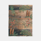kersttong naaldbomen Pijnhout Fleece Deken (Voorkant)