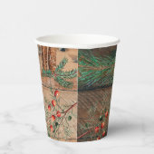 kersttong naaldbomen Pijnhout Papieren Bekers (Rechts)