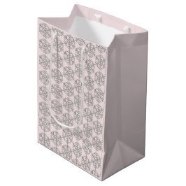 kersttong Snowflakes Roze Blush Medium Cadeauzakje