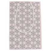 kersttong Snowflakes Roze Blush Medium Cadeauzakje (Voorkant)