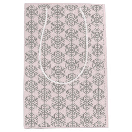 kersttong Snowflakes Roze Blush Medium Cadeauzakje