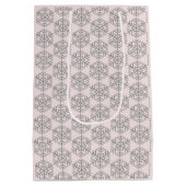 kersttong Snowflakes Roze Blush Medium Cadeauzakje (Achterkant)