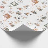 Kersttoonaangevend papier voor het verpakken van a (Hoek)