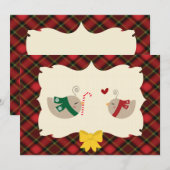 kerstTortelduifjes Feestdagenkaart (Voorkant / Achterkant)