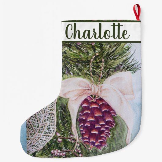 kersttouw grote kerstsok (Achterkant)