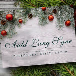 kersttouwen | Auld Lang Syne Greeting Briefkaart<br><div class="desc">Uw zakelijke logo kan hier worden toegevoegd: http://www.zazzle.com/store/selectpartysupplies</div>