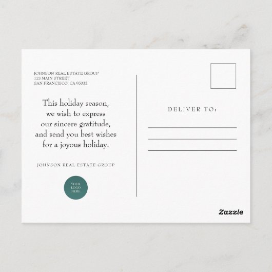 kersttouwen | Auld Lang Syne Greeting Briefkaart (Achterkant)