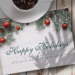 kersttouwen | PRETTIGE FEESTDAGEN Briefkaart<br><div class="desc">Uw zakelijke logo kan hier worden toegevoegd: http://www.zazzle.com/store/selectpartysupplies</div>