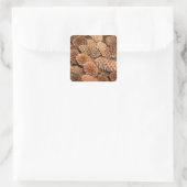 kersttouwen vierkante sticker (Tas)