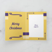 kersttouwen voor grootmagoud en paars feestdagen kaart (Binnen)