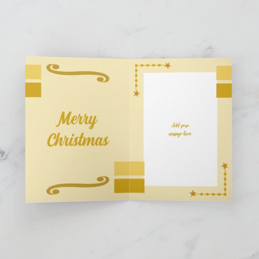 kersttouwen voor grootoudergoud en room feestdagen kaart (Binnen)